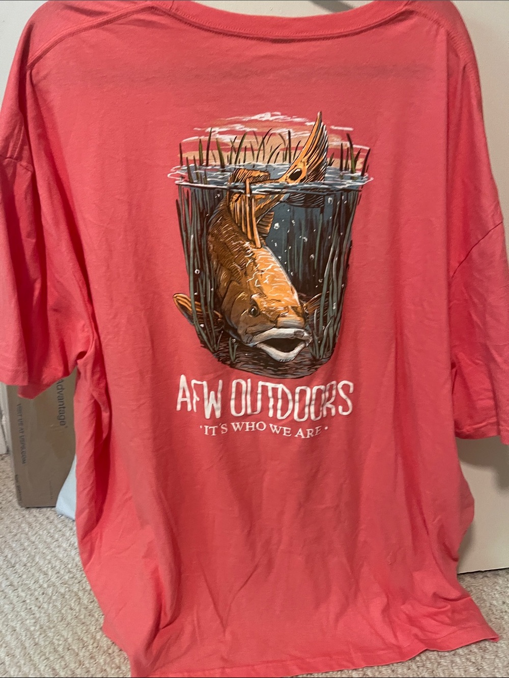 AFW Outdoors Men's Short Sleeve Coral Graphic Fishing Tee